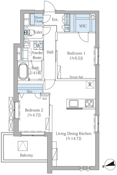 The Place Nakano Momozono - Floor Plan - ["White", "Plan", "Diagram"]