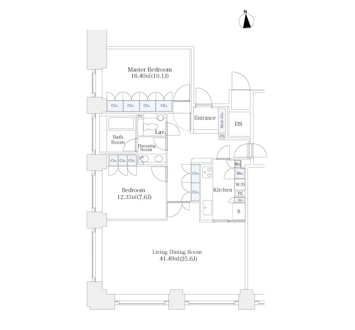 La Tour Shibakoen - Floor Plan - ["Schematic", "Rectangle", "Font"]