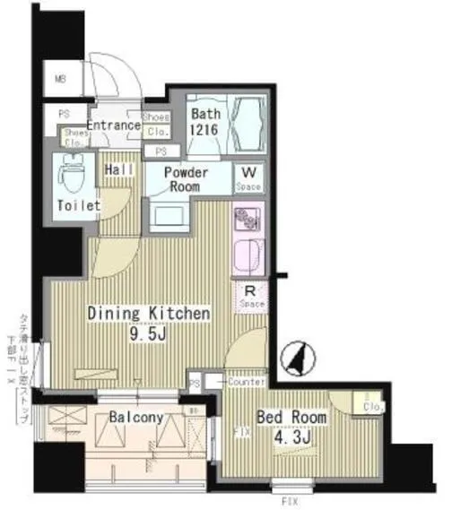 Masters Court Kitashinagawa - Floor Plan - ["Plan", "Floor plan", "Diagram"]