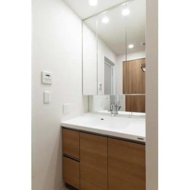 Rumireis Toyosu - Interior - ["Brown", "Mirror", "Bathroom cabinet"]