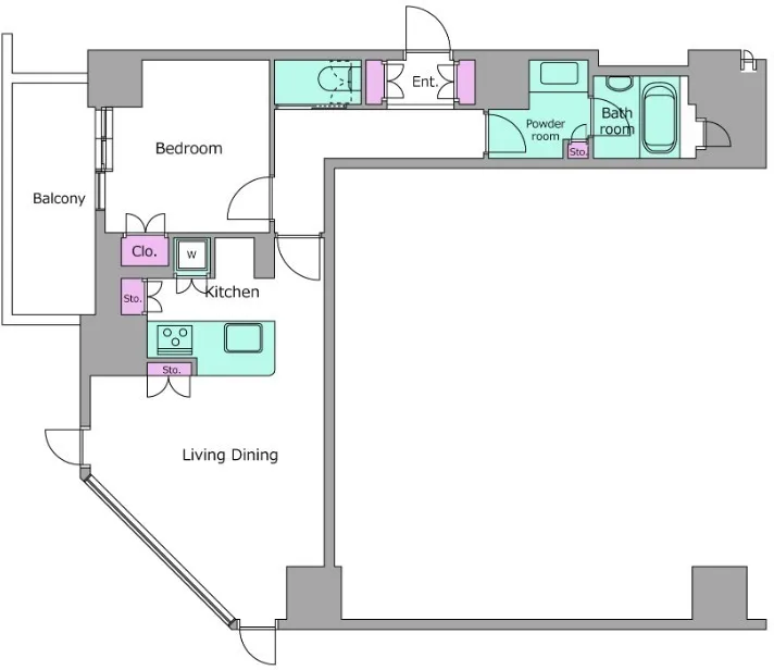 RESIDIA Tower Meguro Fudomae - Floor Plan - ["Diagram", "Floor plan"]