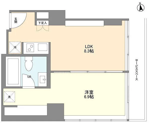 Frontier Residence The Tower Shinagawa - Floor Plan - ["White", "Floor plan", "Diagram"]