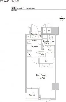 Prime Urban Ikebukuro - Floor Plan - ["Wood flooring"]