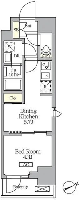 Granair Nishi-Nippori SOUTH - Floor Plan - []