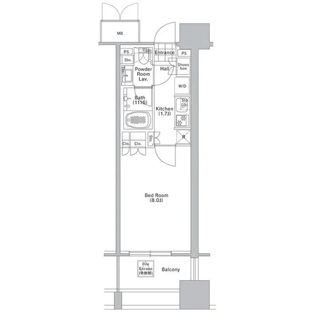 Comforia Shibuya West - Floor Plan - ["Rectangle", "Parallel", "Font"]