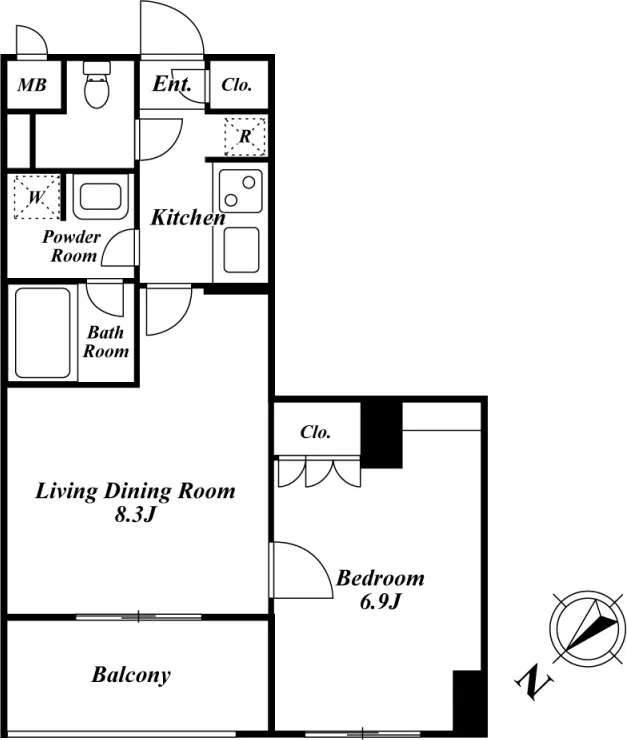 Spacia Sangenjaya No.2 - Floor Plan - ["Rectangle", "Slope", "Font"]