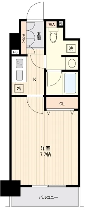 Prele Duc Kyobashi - Floor Plan - ["Apartment", "Tile Flooring"]