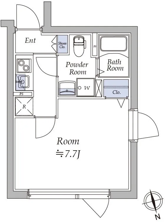 Atrio Flats Togoshi - Floor Plan - ["White", "Diagram", "Plan"]
