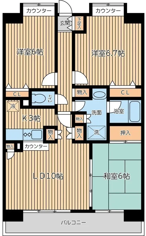 CITY SPIRE Nishikasai - Floor Plan - ["Floor", "Flooring", "Apartment"]