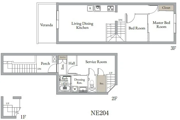 Belle Maison Nakamurabashi North NW - Floor Plan - ["Diagram", "Plan", "Technical drawing"]