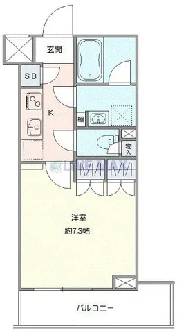 Crevista Soshigaya Okura - Floor Plan - ["Tile Flooring"]