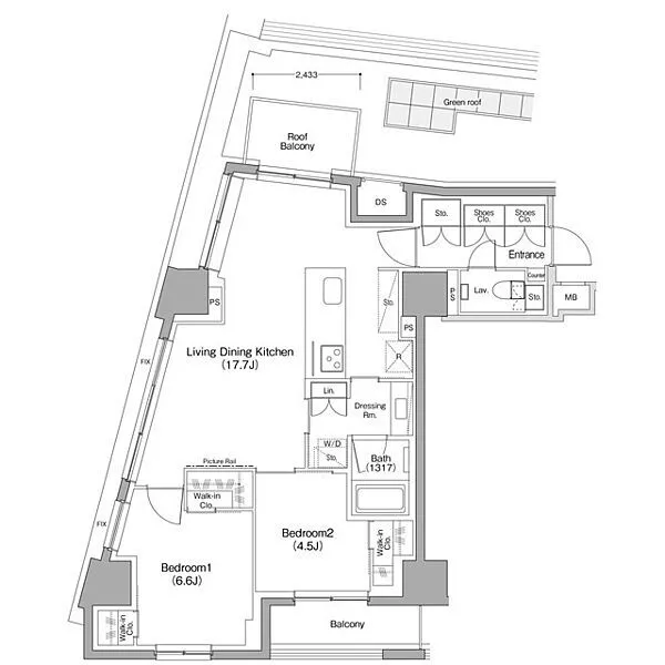 The Park Habio Meguro Sakuratei - Floor Plan - ["Map", "Schematic", "Plan"]