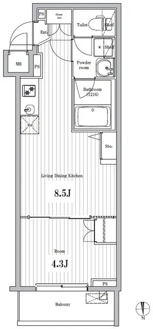Yotsuya 3-Chome Station Residence - Floor Plan - ["Plan", "Floor plan"]