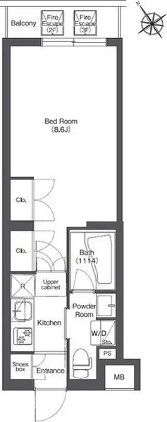 Comforia Fudomae - Floor Plan - ["Rectangle", "Parallel", "Font"]