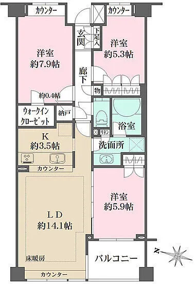 Park House Sengoku Maruyama-Cho - Floor Plan - ["Floor plan"]
