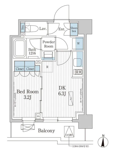 Park Axis Toyocho Residence - Floor Plan - ["Schematic", "Rectangle", "Slope"]