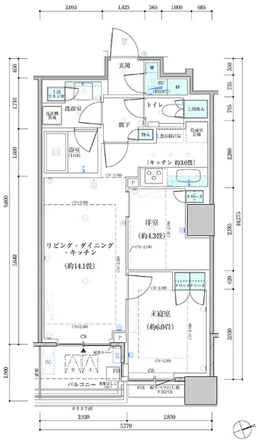 Park Tower Kachidoki South Building - Floor Plan - ["White", "Diagram", "Plan"]