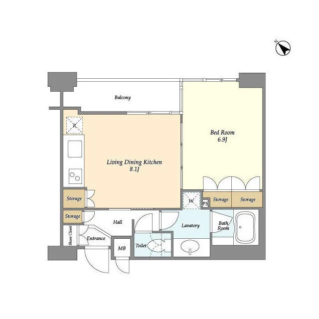 Orchid Residence Kagurazaka - Floor Plan - ["Rectangle", "Parallel", "Font"]