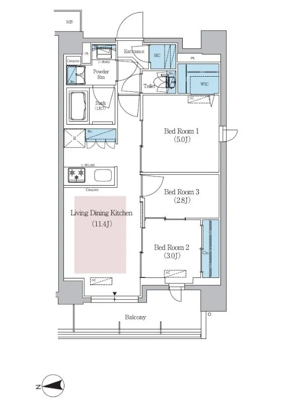 Urbanex Shin-Okachimachi Station - Floor Plan - ["White", "Diagram", "Plan"]