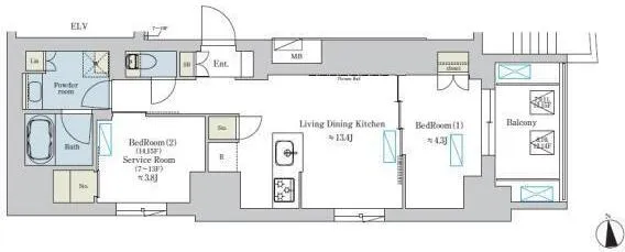 Brillia Ist Asakusa - Floor Plan - ["Floor plan", "Diagram"]