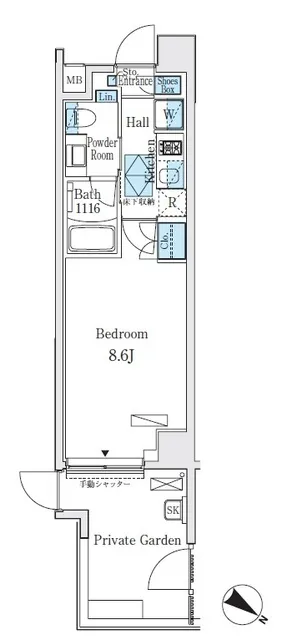 Rise Yoyogi III - Floor Plan - ["Rectangle", "Font", "Parallel"]