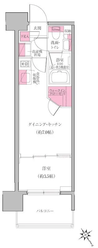 RESIDIA Monzen-Nakacho Place - Floor Plan - ["Rectangle", "Font", "Parallel"]
