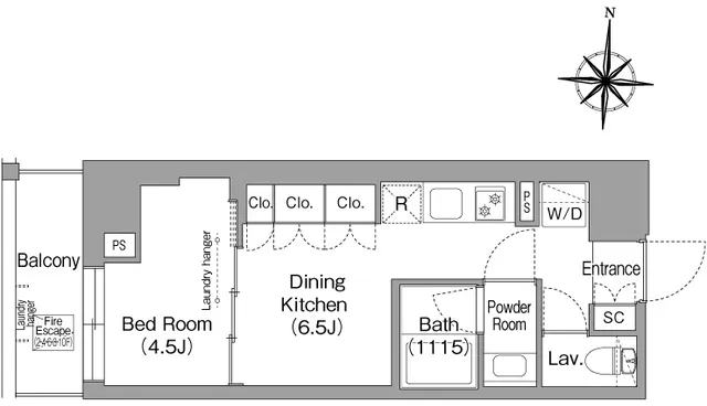 Wellis Urban Sumiyoshi West - Floor Plan - ["White", "Diagram", "Plan"]
