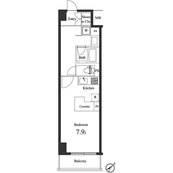 Primal Koishikawa - Floor Plan - ["Rectangle", "Parallel", "Font"]