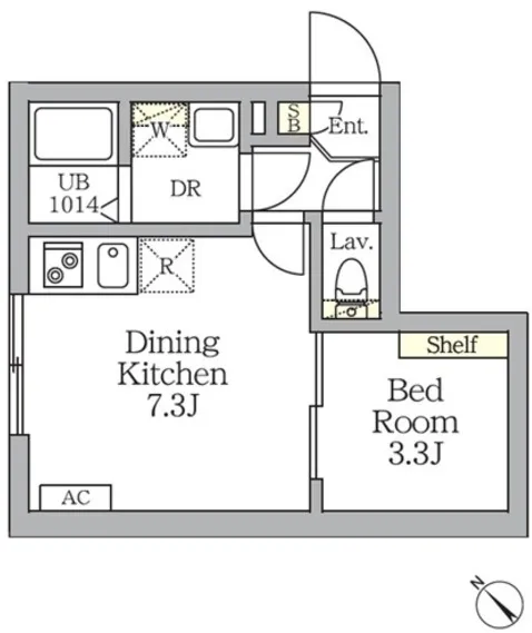 Aglaia Shinjuku Yokoteracho - Floor Plan - ["White"]