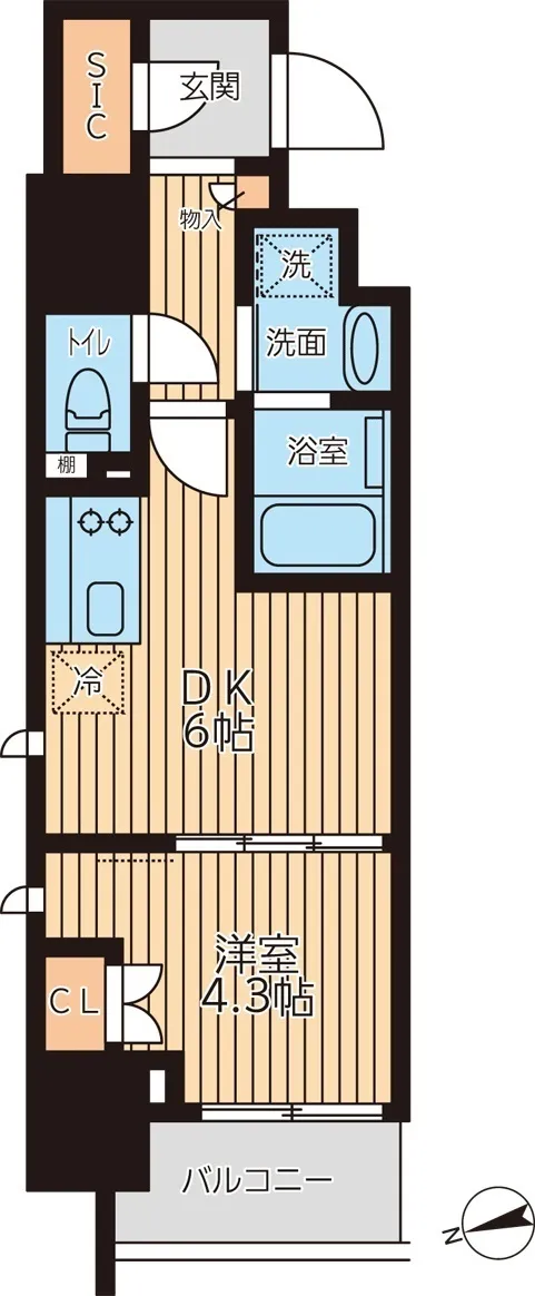 Cross Residence Kamata II - Floor Plan - ["Parallel", "Font", "Pattern"]