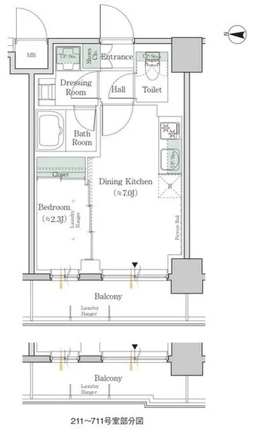 One Roof Residence Kinshicho - Floor Plan - ["Diagram", "Plan", "Floor plan"]