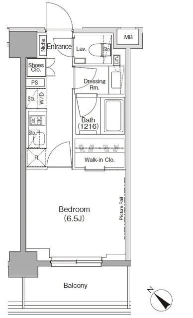 The Park Habio Tsukishima Front - Floor Plan - ["Rectangle", "Font", "Parallel"]