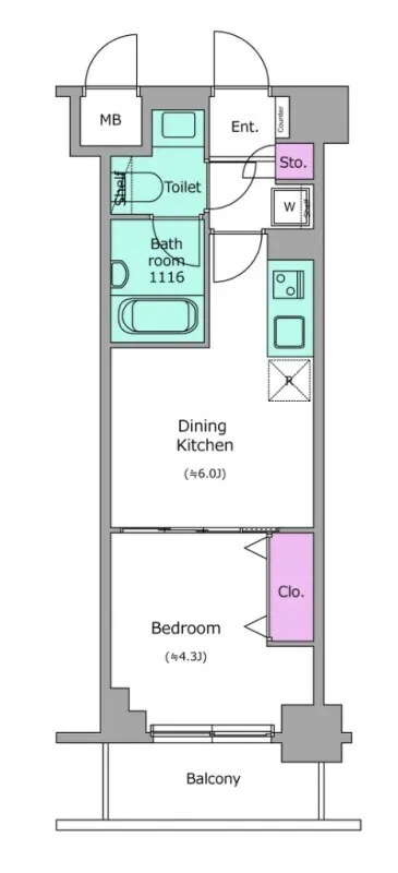 Crevia Riguse Nishisugamo - Floor Plan - []