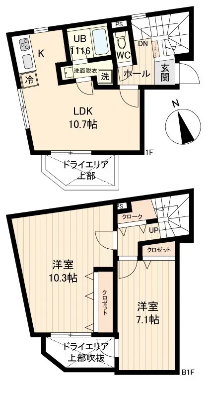 LiveFlat Togoshi - Floor Plan - ["Line", "Font", "Parallel"]