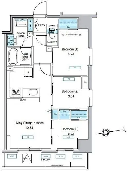 Predia Court Kita-Senju - Floor Plan - ["White", "Plan", "Number"]