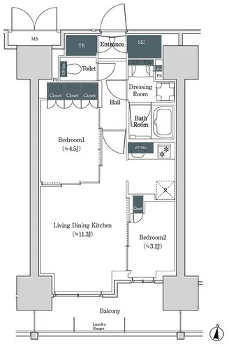 Brookside Residence Kiba - Floor Plan - ["Diagram", "Floor plan", "Plan"]