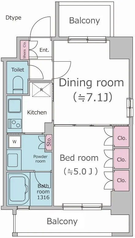 Park Flats Shibuya Daikanyama - Floor Plan - ["White"]