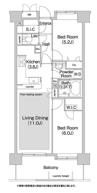 Comforia Itabashi Nakajuku - Floor Plan - ["Rectangle", "Font", "Parallel"]