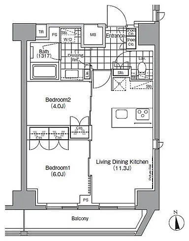 Park Habio Akihabara Est - Floor Plan - ["White", "Plan", "Diagram"]