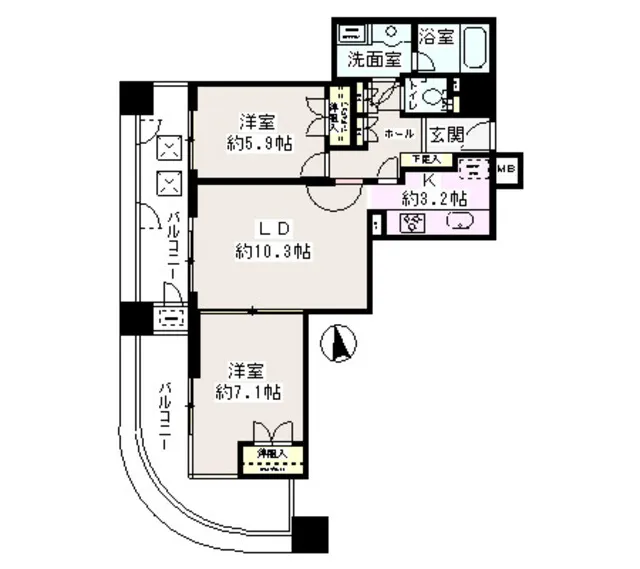 Nishiwaseda Higashi Wing - Floor Plan - ["Floor plan", "Diagram", "Plan"]