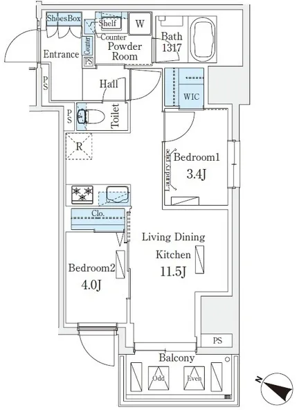 Urban Breeze Ebisu - Floor Plan - ["White", "Diagram", "Plan"]
