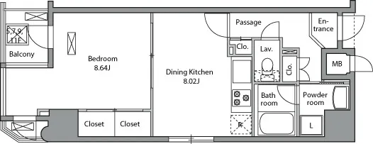 Residia Iriya - Floor Plan - ["Rectangle", "Slope", "Font"]