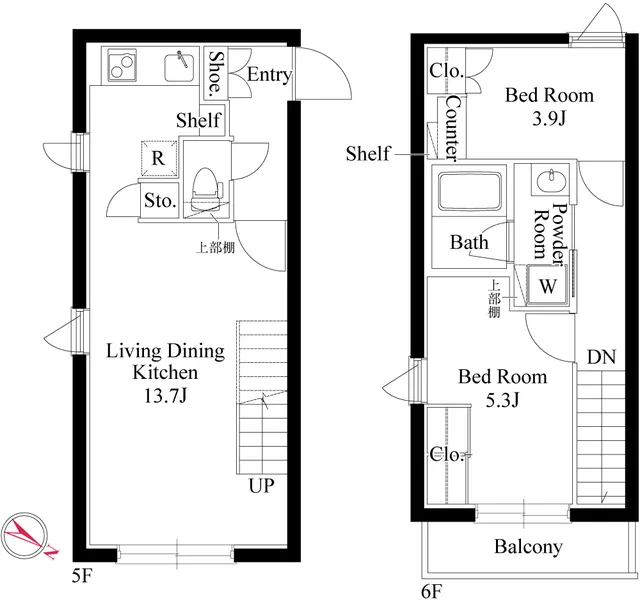 CLK Higashijujo - Floor Plan - ["Design"]