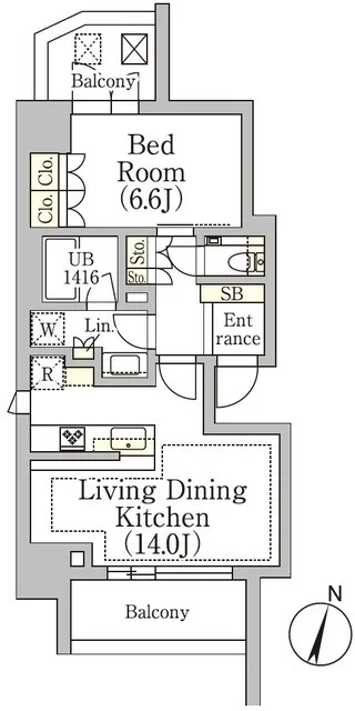 Prime Garden Nishiazabu - Floor Plan - ["Rectangle", "Font", "Material property"]