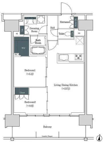 Brookside Residence Kiba - Floor Plan - ["Diagram", "Plan", "Floor plan"]
