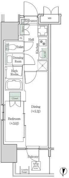 Brookside Residence Kiba - Floor Plan - []