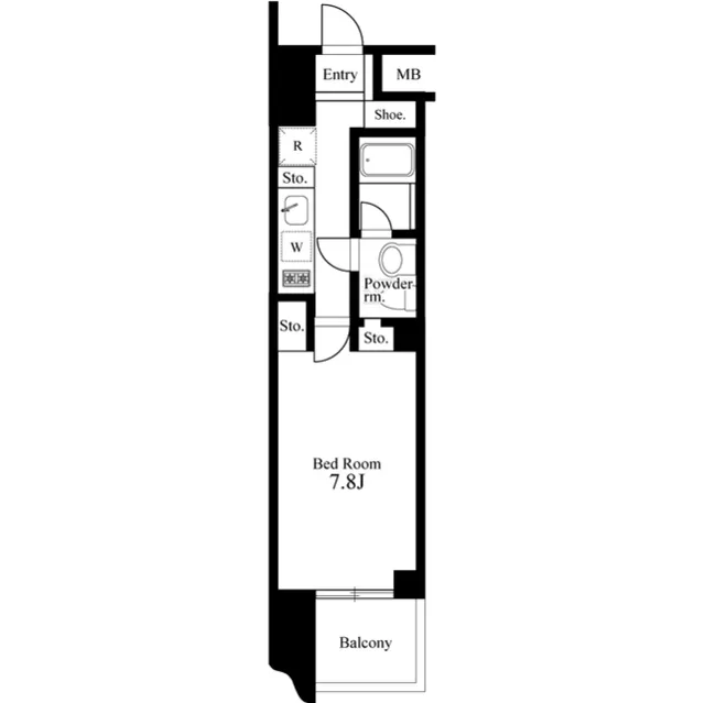 Primal Shinjuku Wakamatsucho - Floor Plan - ["Rectangle", "Font", "Parallel"]