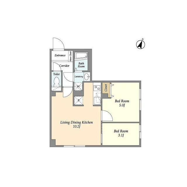 Well Square Ism Komagome - Floor Plan - ["Rectangle", "Parallel", "Handwriting"]