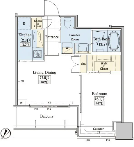 Residia Tower Kamiikebukuro (Tower Building) - Floor Plan - ["White", "Floor plan", "Plan"]