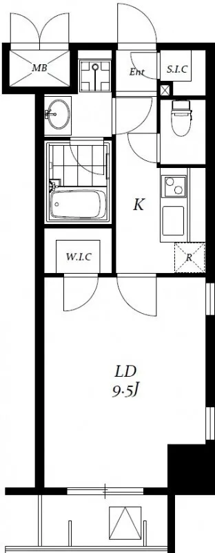 RESIDIA Kanda Iwamotocho II - Floor Plan - ["Tile Flooring"]